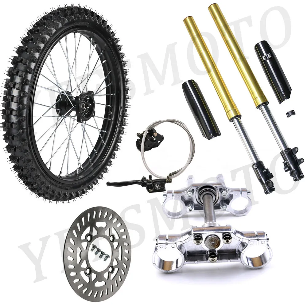 

735mmFront Fork 45/48mmTriple Tree 70/100-19 Wheel Tire Rotor for Dirt Pit Bike 150cc CRF 140CC