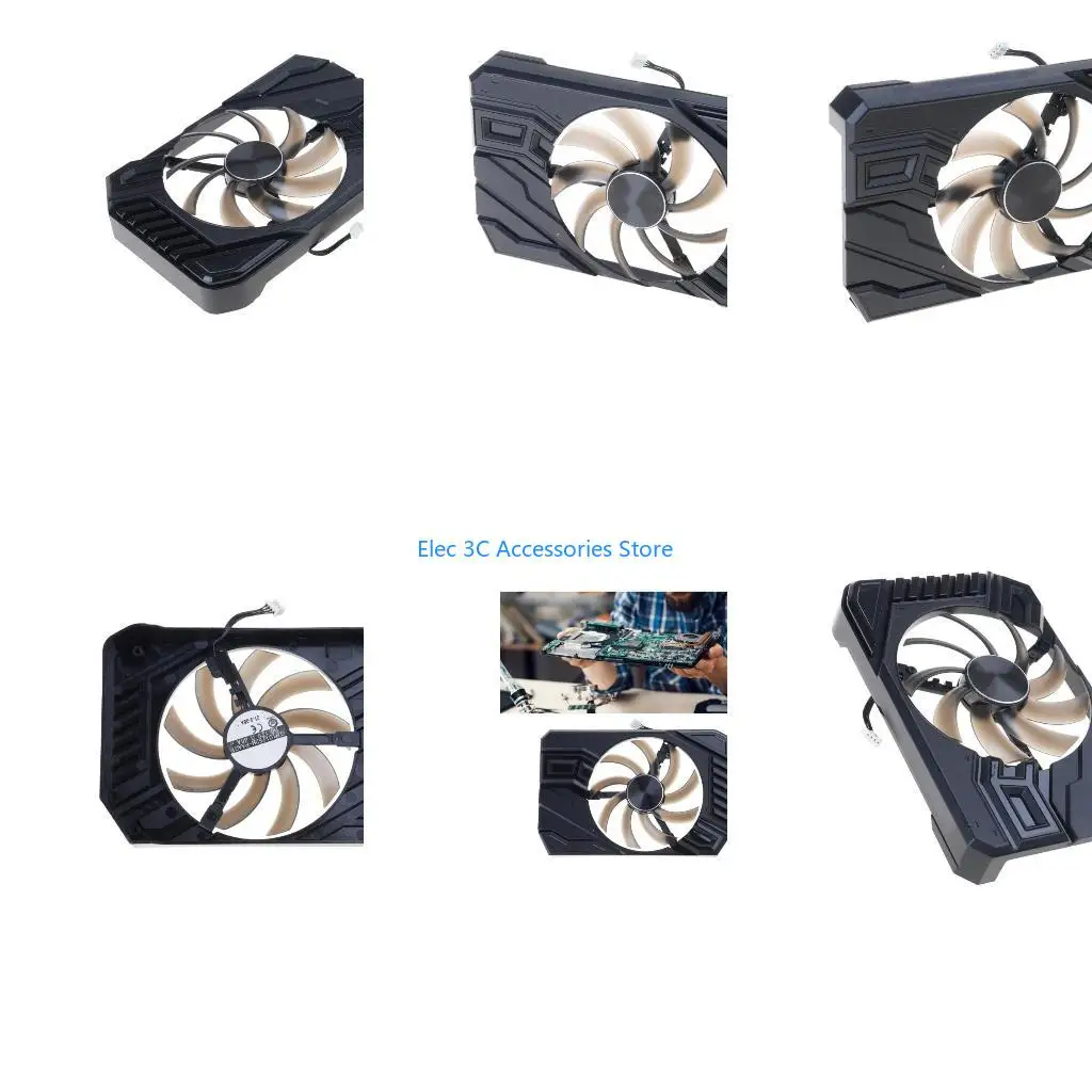 Y51A 85mm 4Pin Video Card Fan Easy Installation Replacement for GTX1660 2060 StormX
