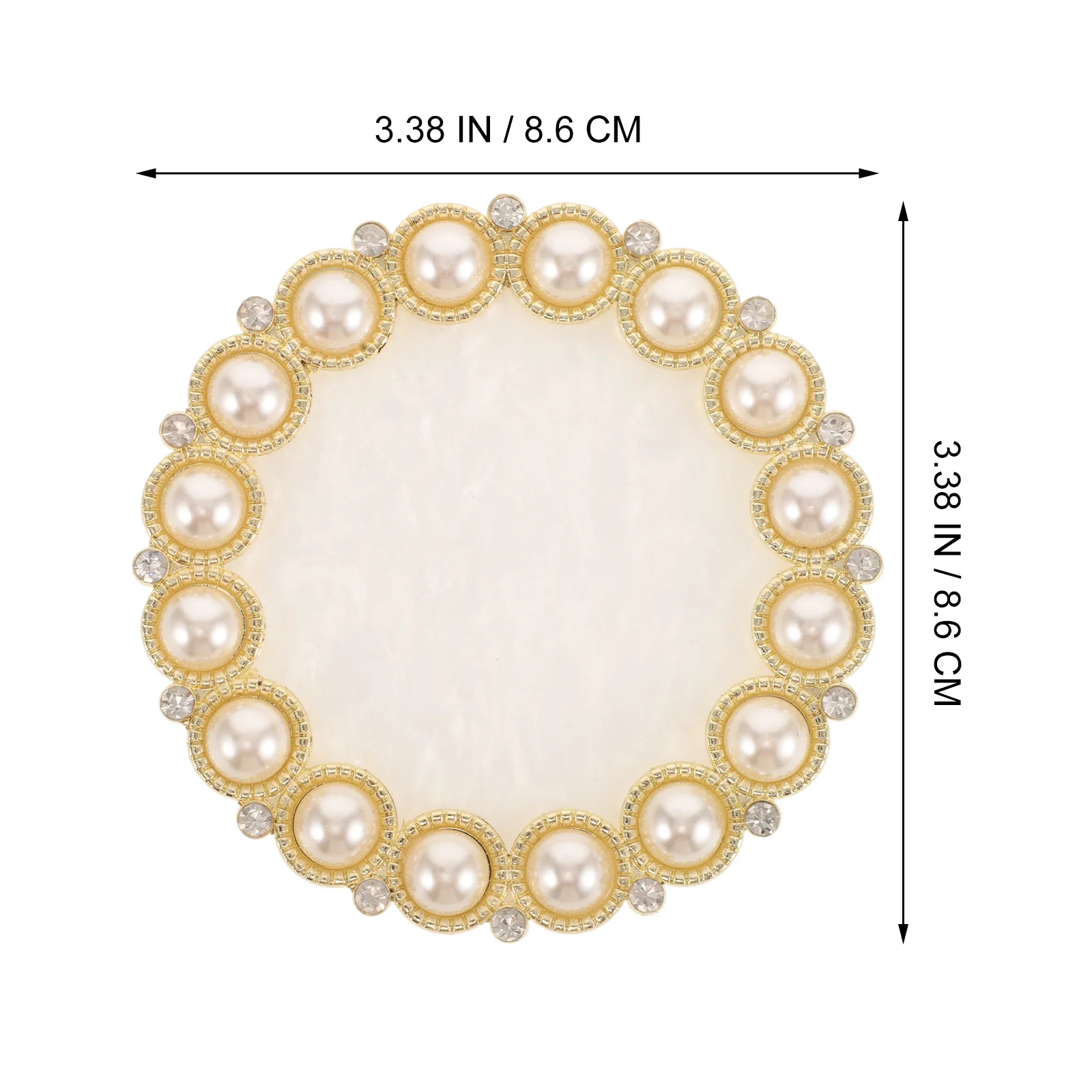 Durable Resin Nail Art Palette Gilded Edge Smooth Surface for Mixing Polishes Versatile Use in Salons and Home