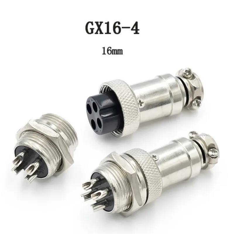 GX16-4 Core Aviation Plug Socket Connector Male And Female Connector Butt Joint 16mm