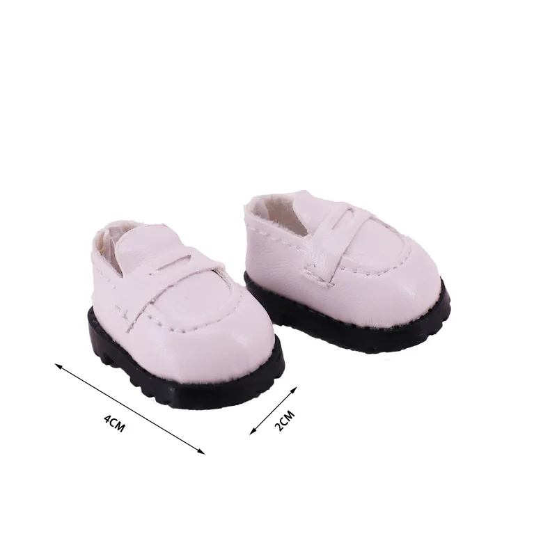 Sapatos de boneca de 4cm, adequados para boneca bjd de 17cm, acessórios, sapatos de lona, sapatos de couro, botas, presente para crianças