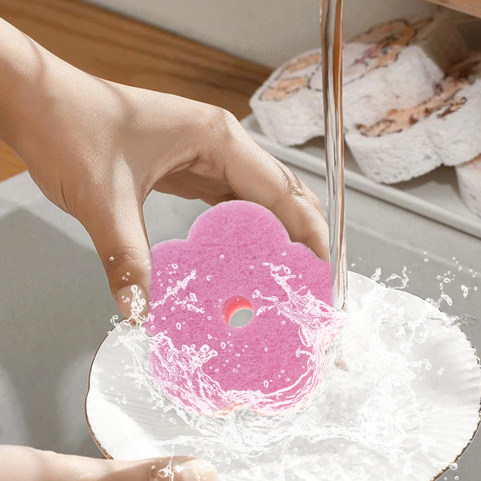 

10 pcs Scouring Pad Sponge Cleaning Cloth Non Toxic No Odor Dish Washing Kitchen Tools Sponge Cloths Kitchen Scouring Pads Home