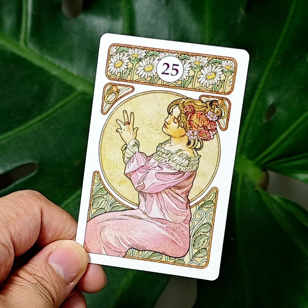 Art Nouveau Lenormand Deck Oracle 36 قطعة من بطاقات Lenormand بتصميم Art Nouveau المثالي - 9*6 سم