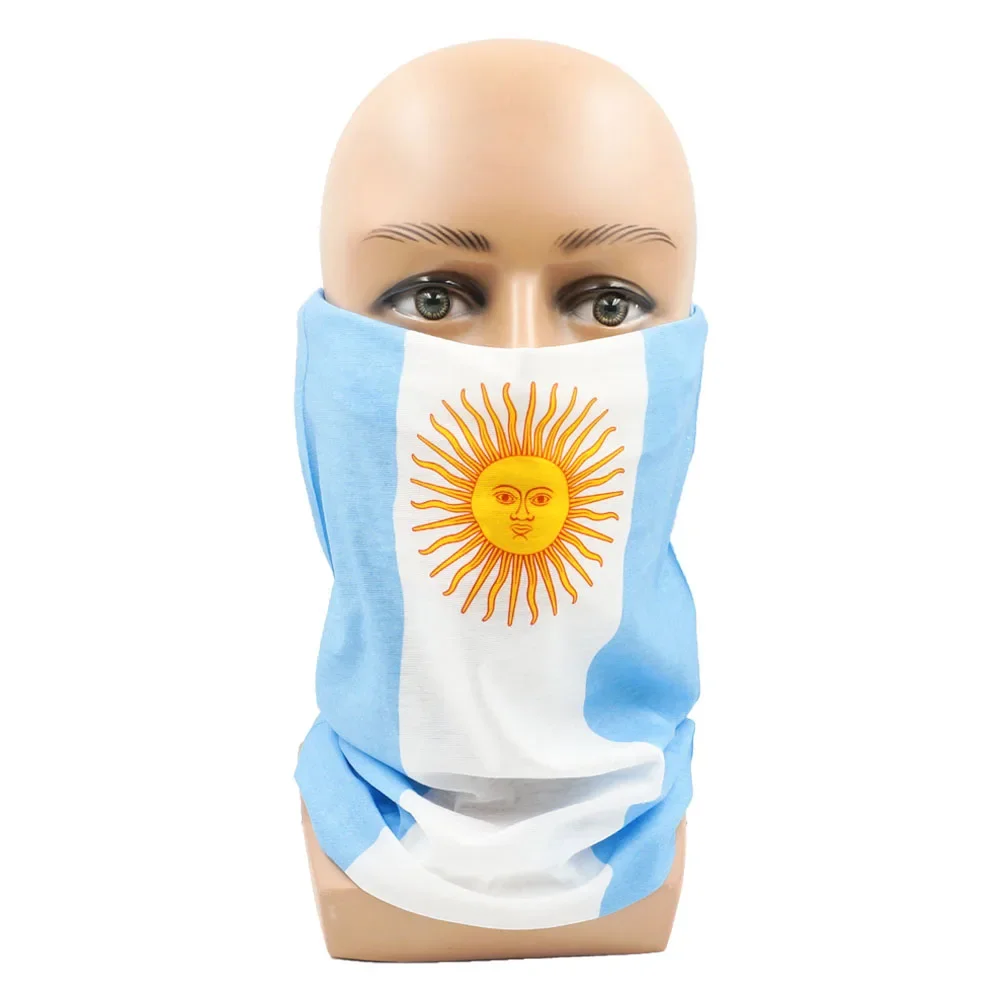 World Football Fans National Flag Bandana Spain Netherlands France Korea Chile Neck Gaiter Seamless Face Mask Men Headwear Scarf