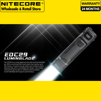 Tactical Torch NITECORE EDC29 6500 Lumens Ultra Slim High Performance EDC Flashlight with OLED Real-time Display