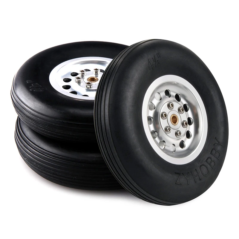 1PC Rubber Wheel Tire Aluminum Hub for RC Airplane Model 2 inch/2.5/3 /3.5/4/4.5 inch