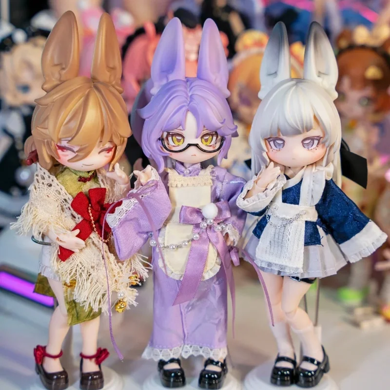 

Genuine Inedible Doll Jump Lunar Time Bunny Baby Series Blind Box Cute Action Figure Guess Mystery Box 1/12 Bjd Desk Decor Toy