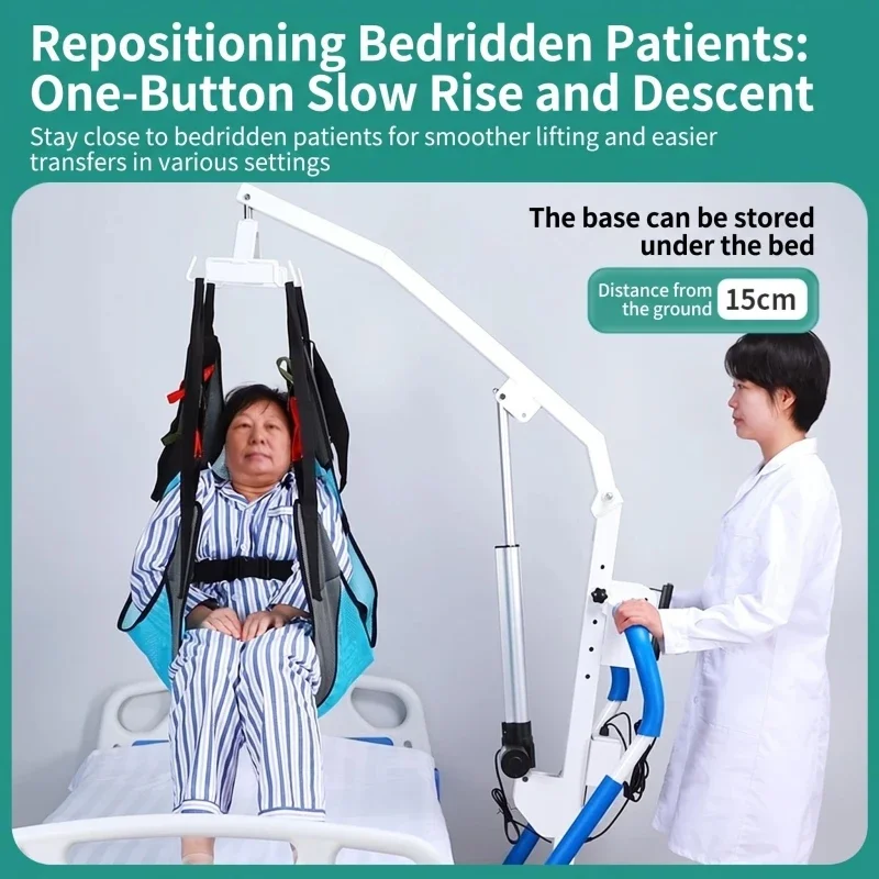 Electric Patient Lift, Elderly Standing Assist Machine, Bedridden People Transfer Hoist for Home Nursing