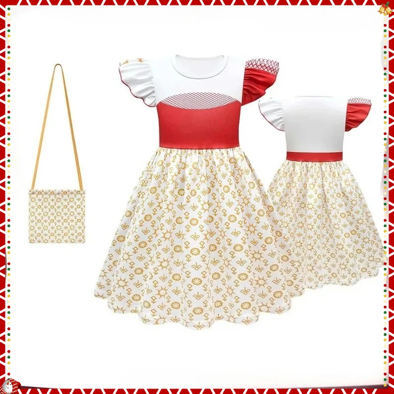 

New 2025 Fashion for Girls Children's Costume Tote Bag Tutu Dress Children's Clothing Fantasy TV Role Play Costume Party Outfit