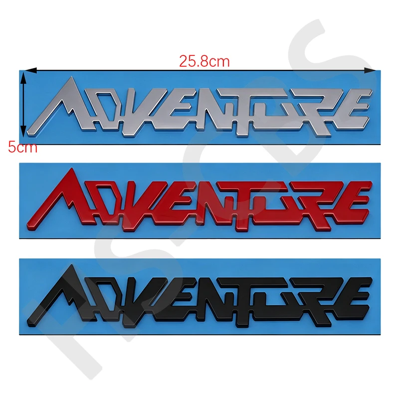 3D ABS ADVENTURE Buchstaben-Emblem Abzeichen Auto-Aufkleber Wasserdicht Kratzfest Heck-Kofferraum Karosserie-Dekor Aufkleber Auto-Zubehör – Detail 1