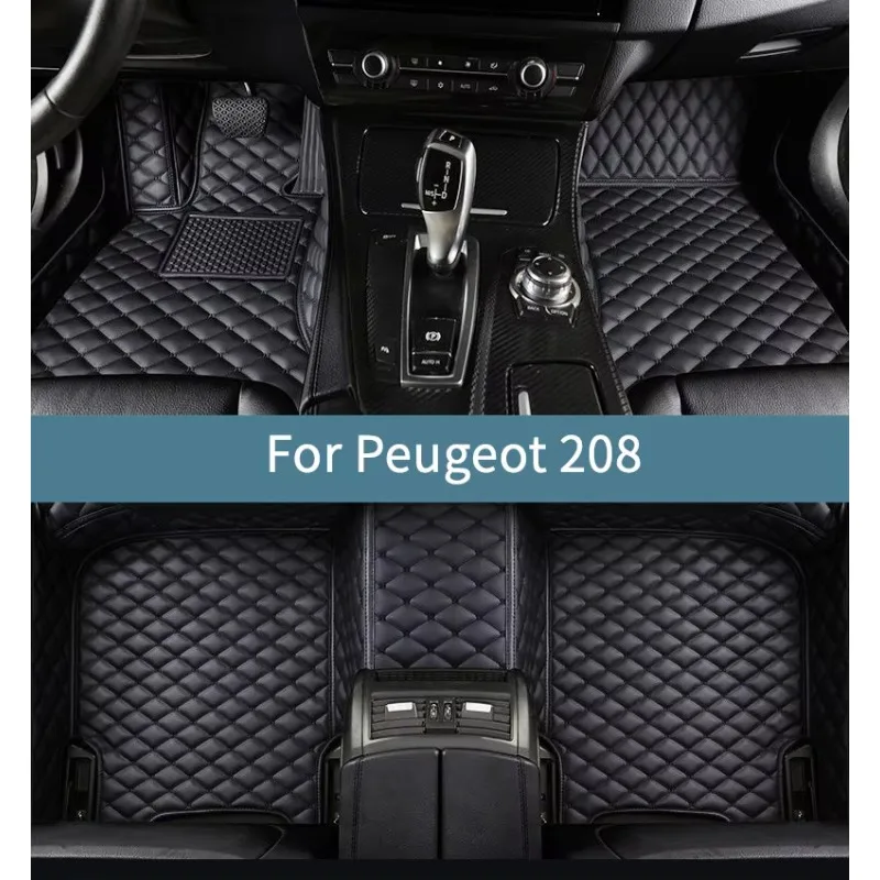 

Автомобильные коврики для Peugeot 208 2022 2023 2024 2025 2026, водонепроницаемый полный комплект, коврики для автомобилей, аксессуары