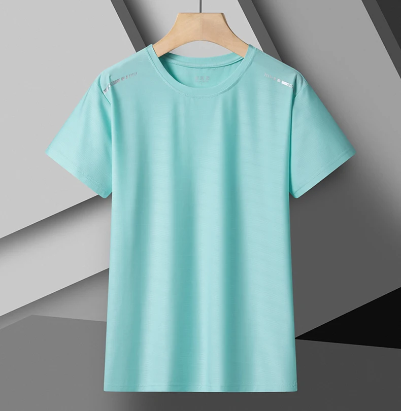 Damen Schnelltrocknende Eisseide Kühlende Reflektierende Hochelastische Atmungsaktive Sport-T-Shirts Fitness-Gym-Workout-Shirt – Detail 4