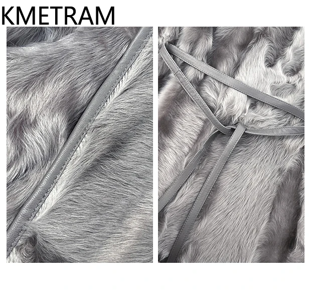 Natural Wool Sheepskin Double Faced Fur Jacket Woman 2025 Luxury Grey Reversible Real Fur Coat Winter Clothes шуба женская