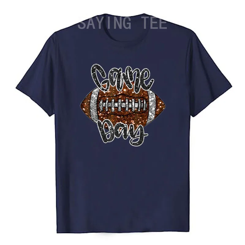 Game Day Football Bling Bling Football Lover Fall Autumn T-Shirt It's Game Day Football Season Graphic Outfit Saying Tee Gift