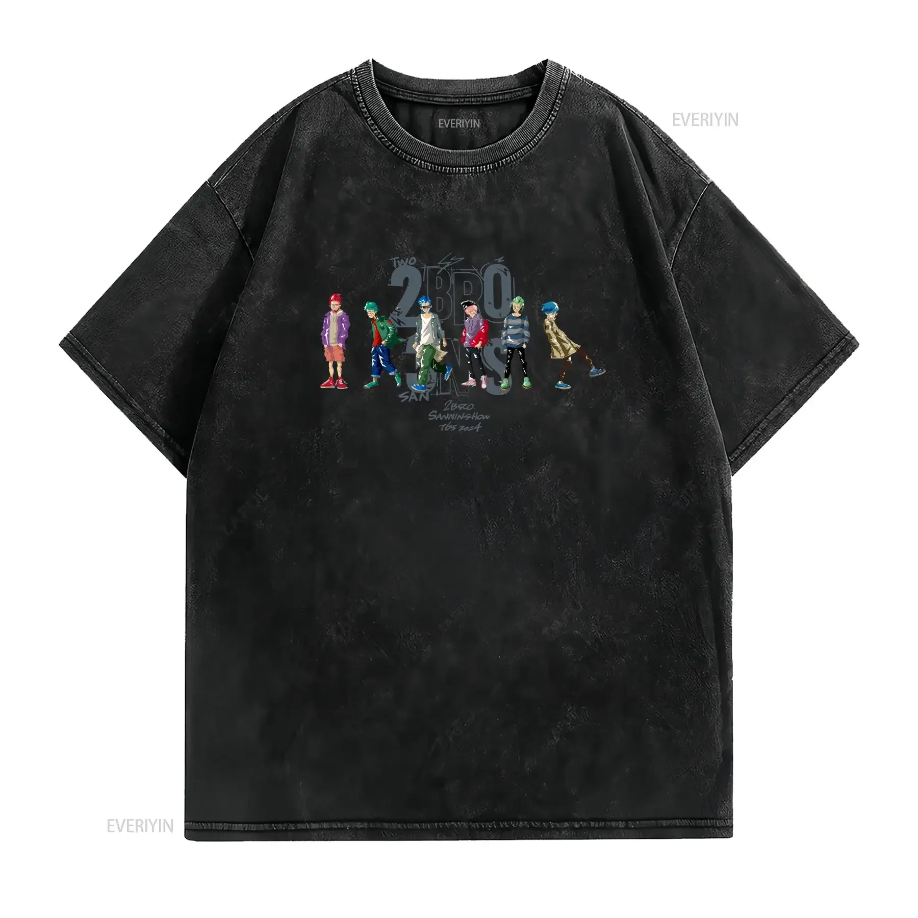 T Shirt 2Bro Brother 3Rd Person 3Ns Tgsb White L Size Tokyo Game Show vintage Washed Soft Top For Everyday Wear graphic