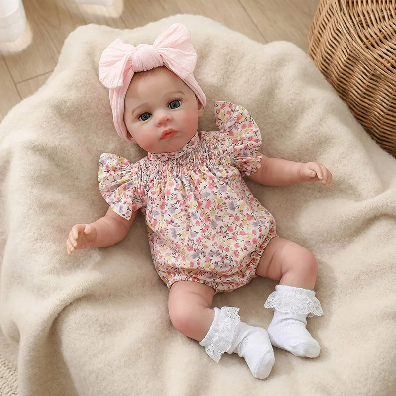 18 polegada vinil completo reborn bebê boneca prado real lifelike bebê recém-nascido bonecas mão pintura detalhada com veias visíveis crianças brinquedo