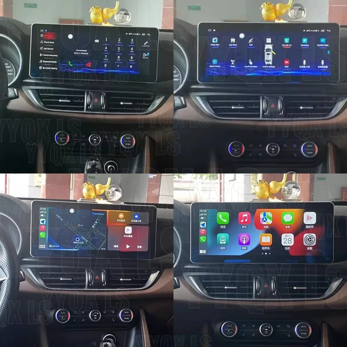 12.3' Car Radio Android 15 CarPlay For Alfa Romeo Giulia Stelvio 2016-2021 GPS Navigation Multimedia Player Stereo Host Headunit