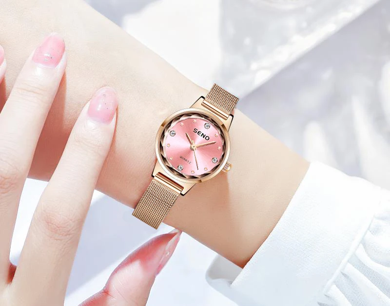 Watches Fashion Elegant Diamond Mesh Strap Women's Watch Waterproof Quartz Watch Ladies Watch