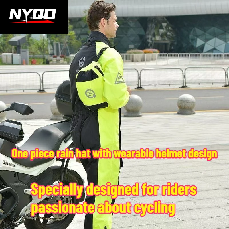 

One-piece Motorcycle Raincoat and Rain Pants Full Body Rainproof Men's Motorcycle Riding Rainproof Clothing Rider Equipment