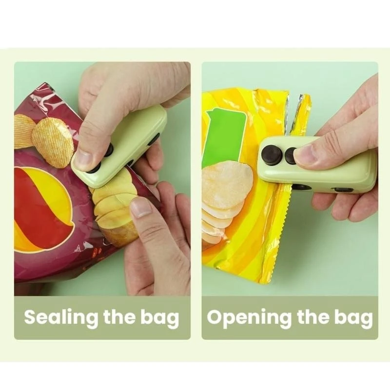 プラスチックスナックバッグ用の小さなヒートシーラー便利な食品保存ツールABS学生や旅行者向けのテクスチャー