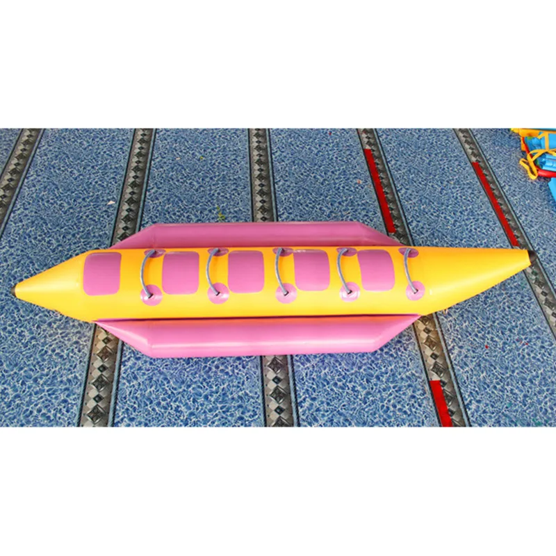 top quality towable fly fish double row ponton crema monkey inflatable ride dragon 6 persons flying banana kayak boat with motor