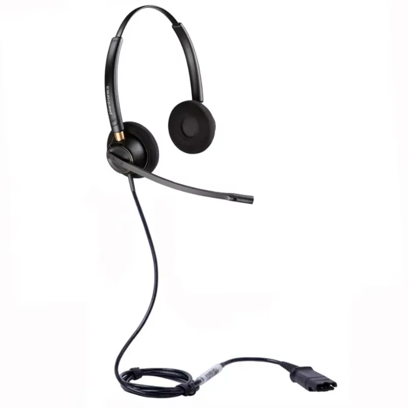 POLY Plantronics EncorePro HW520 P/N: 89434-01 Call center Binaural Headset,  with Noise-Canceling Microphone with QD Plug