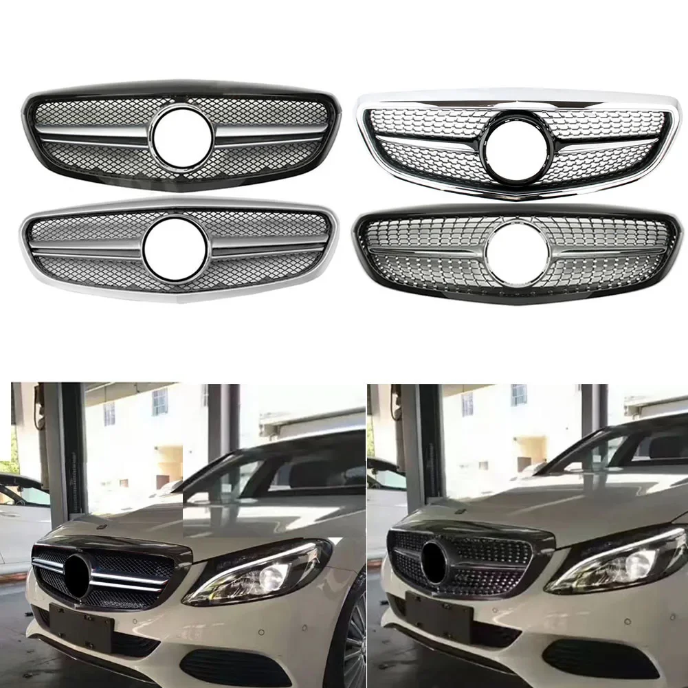 Car Front Racing Facelift Grilles Upper Bumper Grill For Mercedes W205 C Class C250 C300 C200 2014-2021 Exclusive Elegance