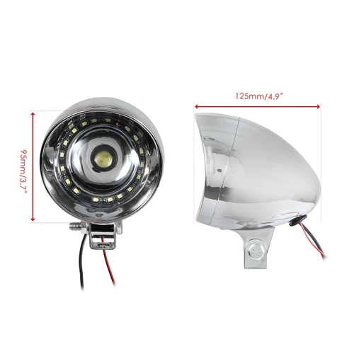 Imagen 2 del producto Foco de faro LED para motocicletas, Cruisers, Bobbers, Choppers, 4 pulgadas, 1 unidad