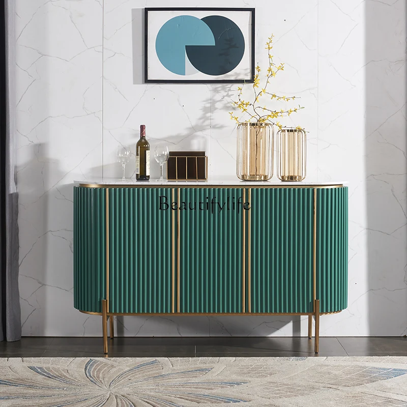 

Light luxury entrance marble simple modern dining side cabinet wall decorative partition cabinet