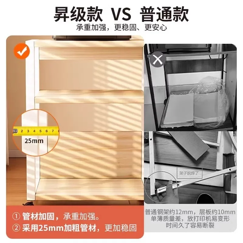 Printer Shelf Floor Office Mobile Storage Rack Desktop Expansion Desk Finishing Cabinet Computer Host Bracket