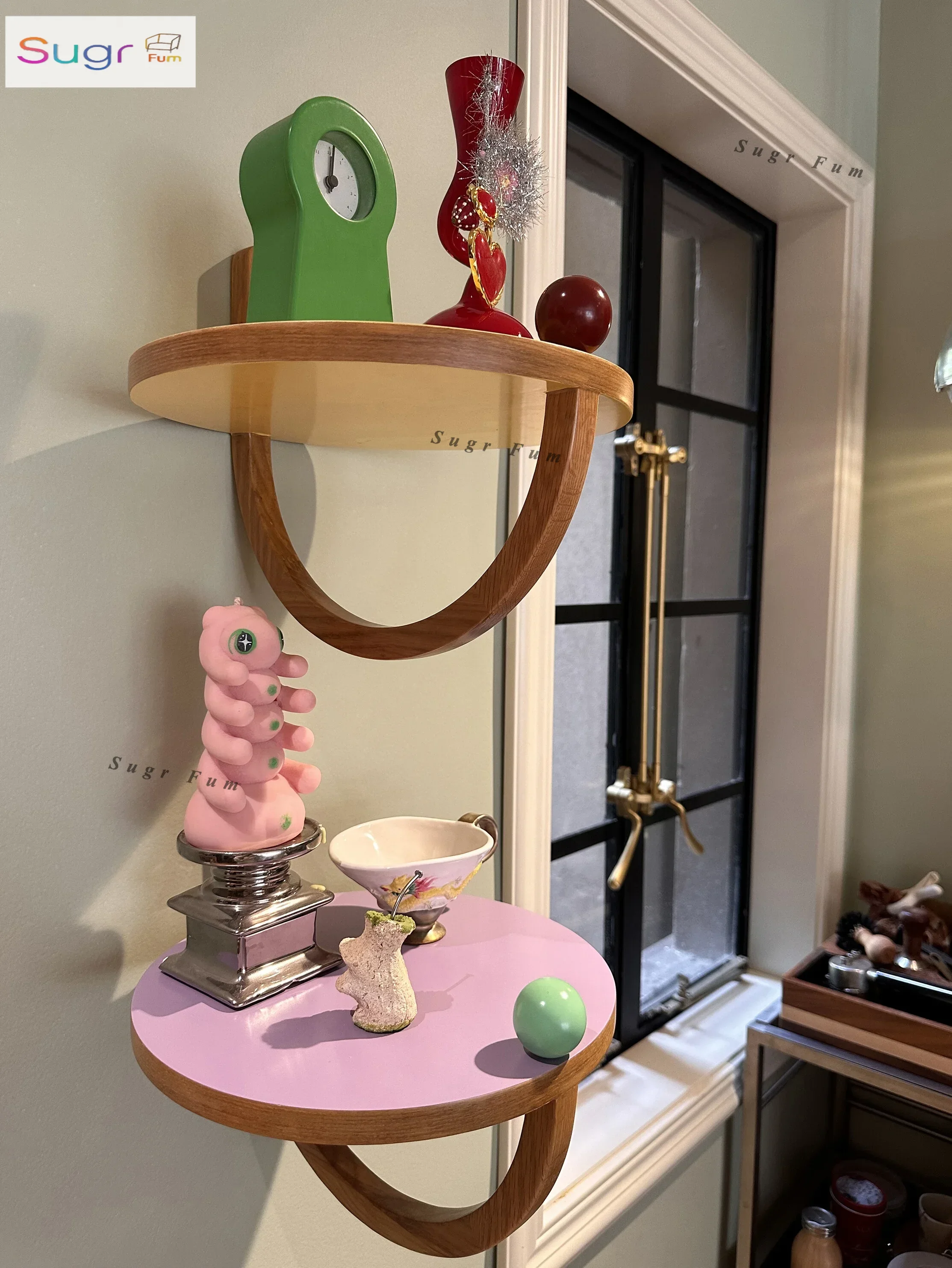 

"Pangpangding Storage Rack" is why I am now in my round ball trick series. Round solid wood decoration and multi-color decoratio