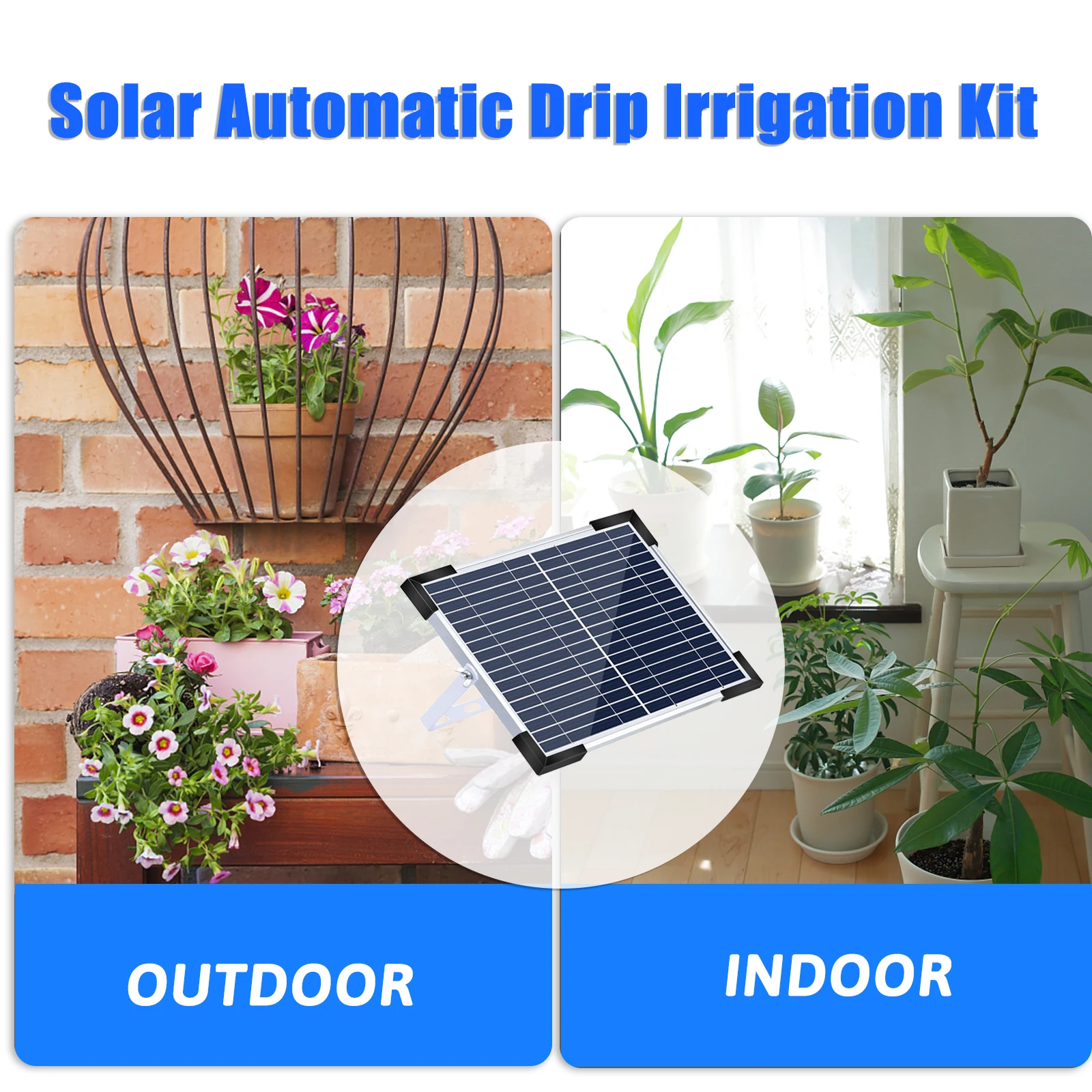 Solar Automatic Drip Irrigation Kit 7 Timing Modes 30 Watering Modes 32.8FT Automatic Watering Irrigation System Set