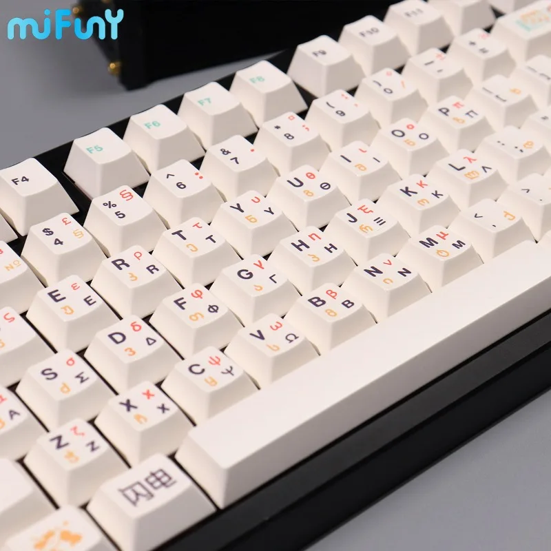 

MiFuny 144 keys Keycaps Set Unicorn Full Sky Star/Note PBT Dye-Sub Cherry Profile Custom Key Caps Mechanical Keyboard for 75/87