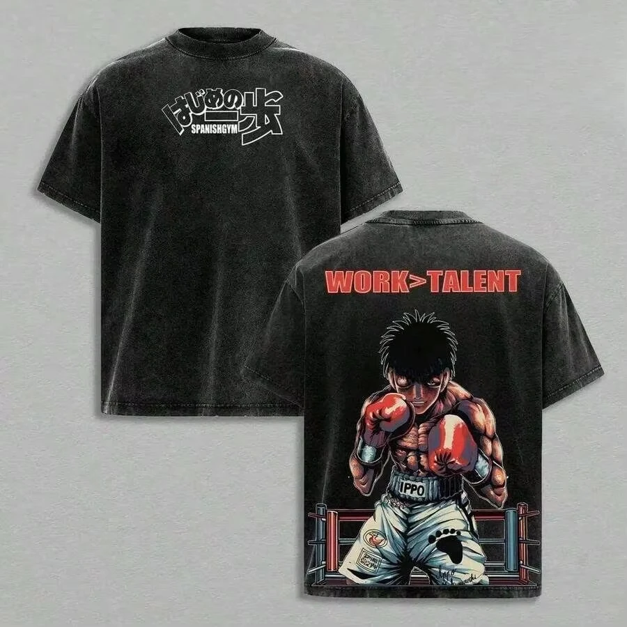 Hajime No Ippo Makunouchi Ippo T Shirt Men Women Cotton Graphic Printed Short Sleeve Round Neck Shonen Streetwear 2026 Hot Sale