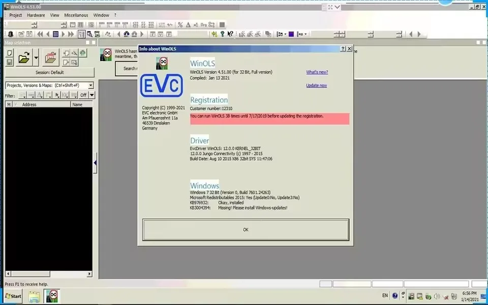 أداة Winols 4.7 المنشط الكامل لنظام التشغيل Windows 7 10 11 لا حاجة إلى Vmware متعددة اللغات + ECM TITANIUM + 2021 Damos + أداة خدمة IMMO
