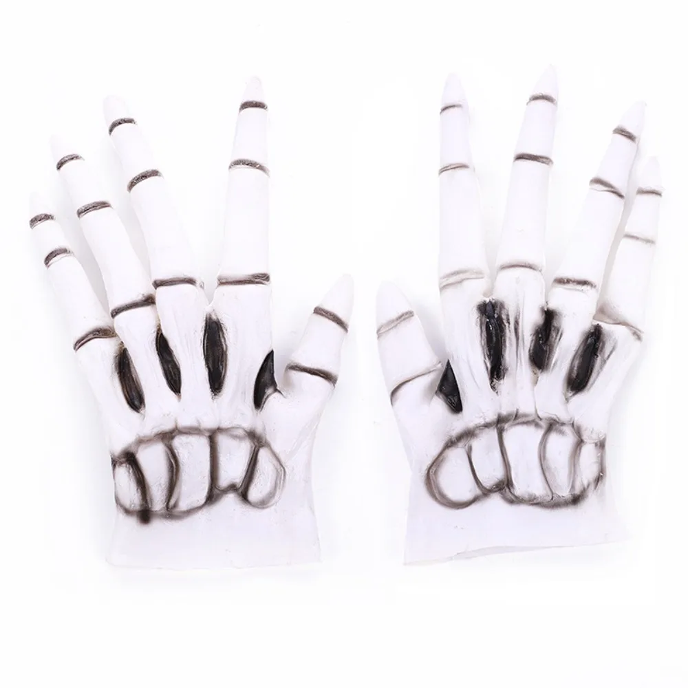 Guantes creativos de imitación para Cosplay de Halloween, guantes de vinilo de hombre lobo de peluche, accesorios de fiesta de maquillaje impermeables sangrientos, Carnaval