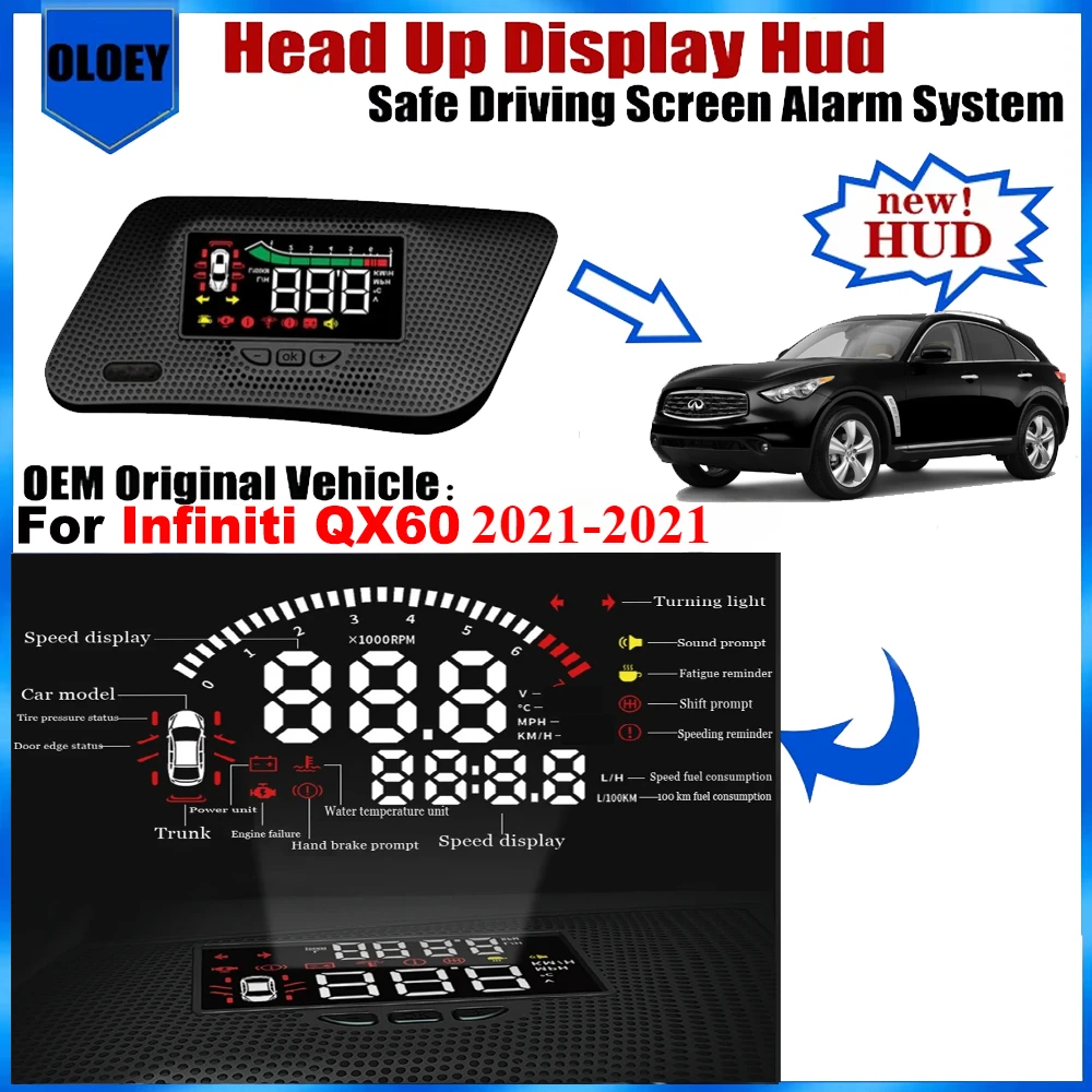 OEM Head Up Display HUD For Infiniti QX562011-2022 2023 Safe Driving Screen Alarm System Car Electronic Accessories