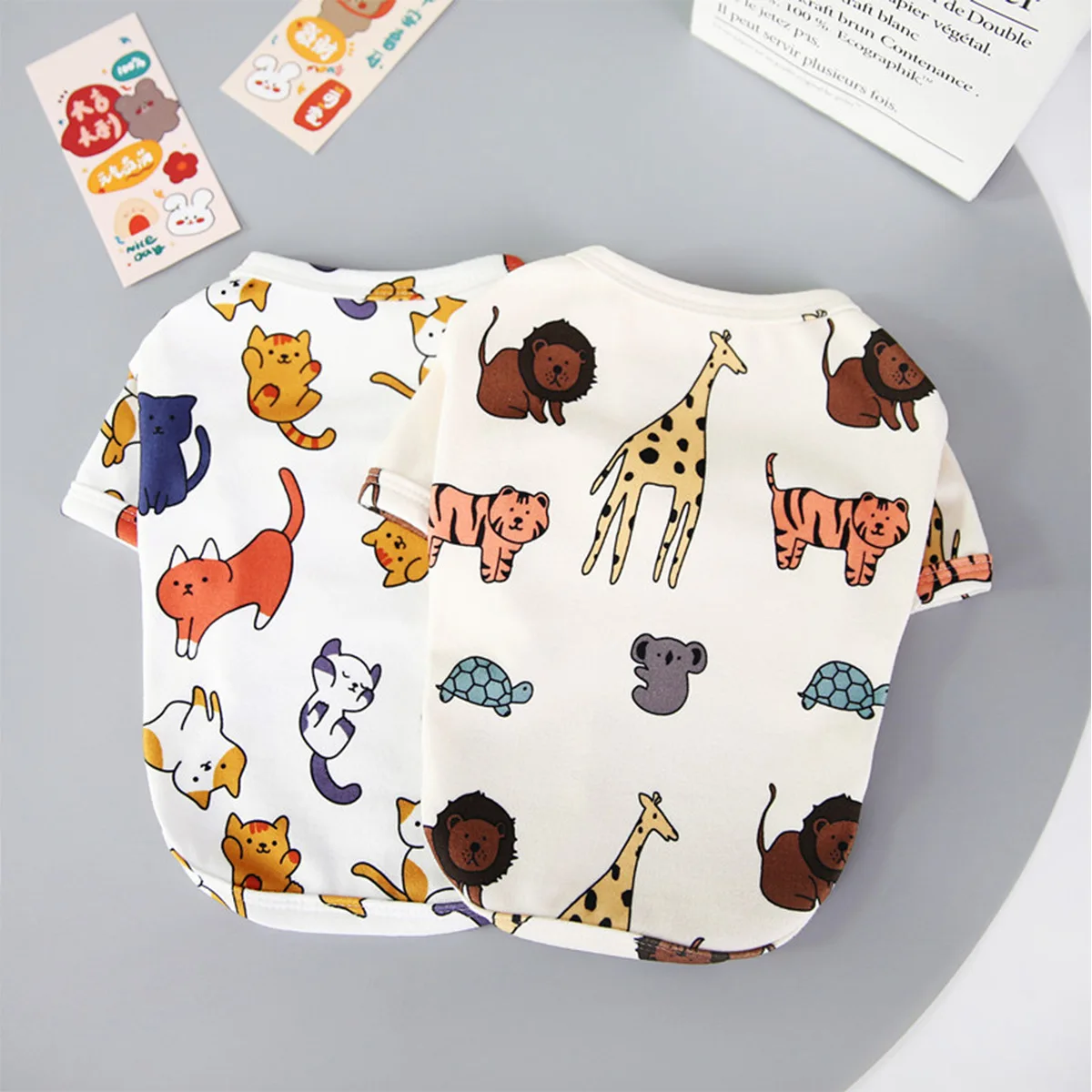Hundekleidung mit Tiermuster, Kapuzenpullover, T-Shirt für kleine Hunde, Chihuahua, Dackel, Kostüm, Welpen, Kätzchen, Sweatshirt, Hemden
