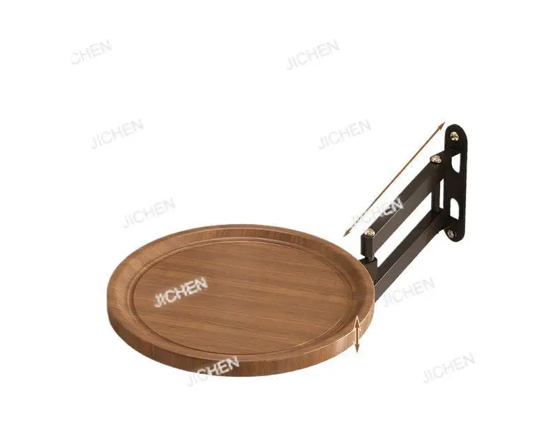 

Подвесная прикроватная тумбочка для спальни, перфорированная, с небольшим отсеком для хранения, складная прикроватная полка, настенный круглый столик