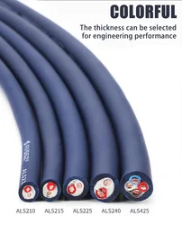2/4/6/8 Core 4N OFC Professional Speaker Cable for Main/Center/Surround/Line Array, Hi-Low Crossover, Anti-Interference, Hi-Fi