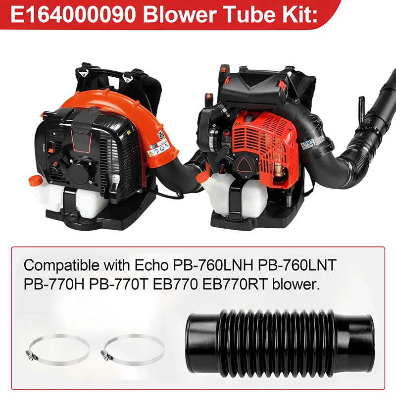 E164000090 tabung fleksibel untuk Echo Back Pack Blower, tabung Blower kompatibel dengan PB-760LNH PB-760LNT Blower, bagian peniup daun