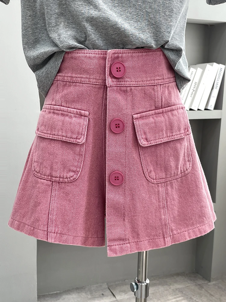 

Women's Pink Mini Denim Shorts Fashion Streetwear High Waist Shorts Jeans Y2k Korean Harajuku 2000s 90s Aesthetic Clothes 2024