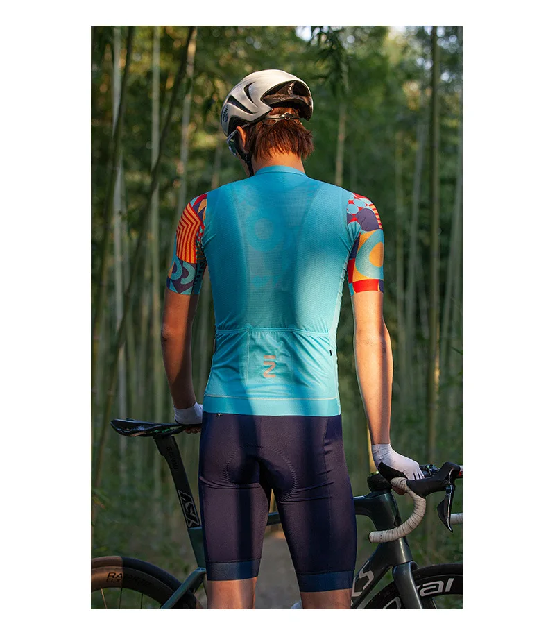 INBIKE Herren Radtrikot Kurzarm Sommer Atmungsaktiv Straßen- und Mountainbike-Bekleidung Outdoor-Sportbekleidung Fahrradbekleidung – Detail 3