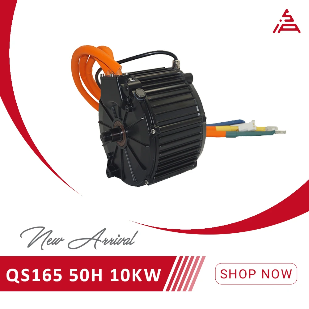 QSMOTOR 165 50H 10000W 10KW 72V Hall Encoder PMSM Mid Drive Motor For Electric Motorcycle Moped Dirt Bike