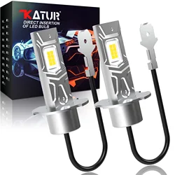 H3 LED Fog Bulb Canbus 80W 16000LM 6000K White Fanless Halogen Replacement Head Light For Seat Ibiza 6l Leon 1p 1m Arona Altea