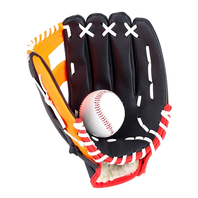 Teen Baseball Gloves Soft PU Batting Gloves Thickening Pitcher Softballs Gloves X5QF