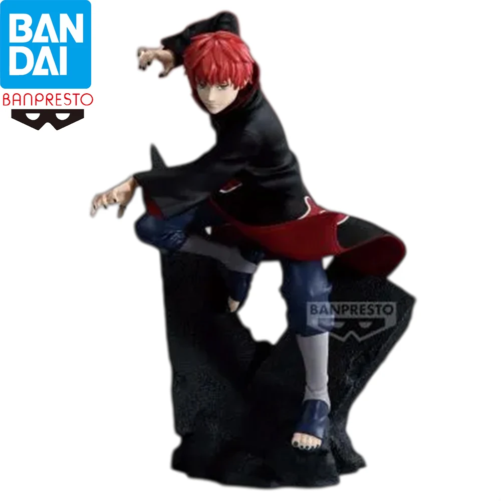 Bandai Banpresto Vibration Stars Naruto Sasori Akatsuki Cloak Rock Base Anime Desktop Licensed Fan Collectible Statue Gift Toy