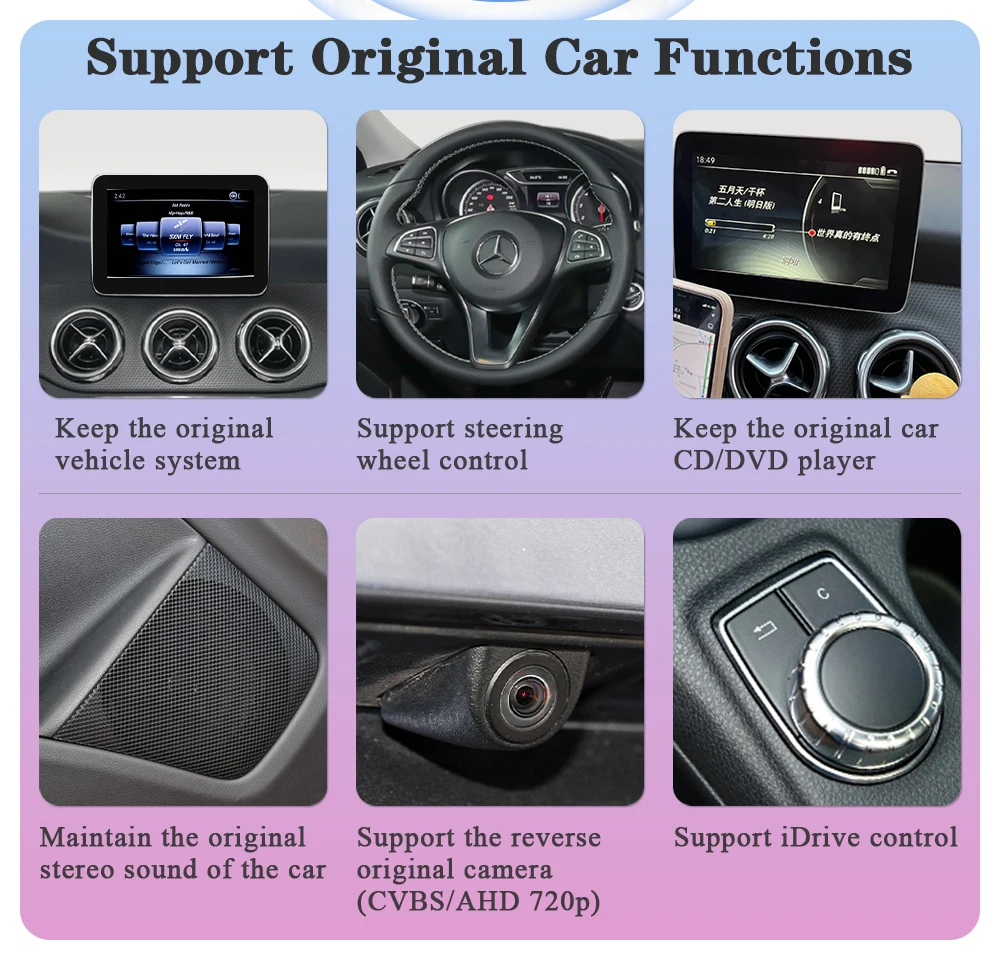 Autotop Wireless Carplay Android Adapter Box für Mercedes Benz C Glc/C/Glc/Gla Klasse 4. 3-0. 5 ntg 2013/2018 Mirrorlink Rückfahr kamera – Detail 6