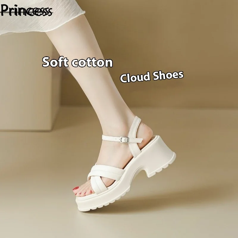 Thick Soled Shoes Children In 2024, New Casual Sandals For Women To Wear On Outside, A High-End Feel And Thick That Don't Tire