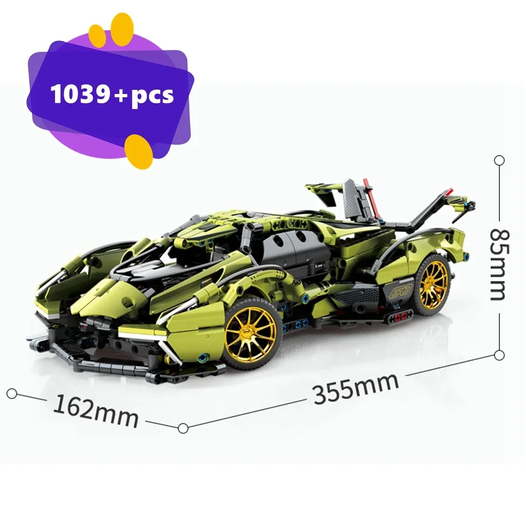 Technical for 76923 V12 Performance Race Car Building Blocks Sets，Scale Model Car Bricks Toys Gifts for Adults Home Decoration